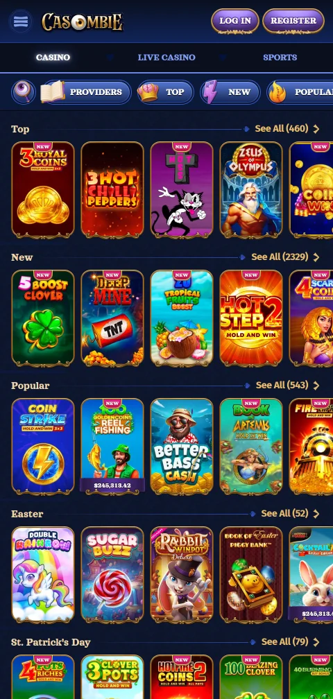 Casombie Casino deposits, withdrawals and payment options overview