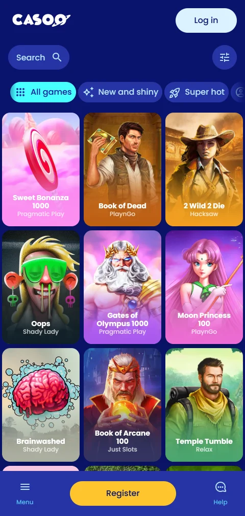 Casoo Casino deposit options, withdrawals, and banking methods