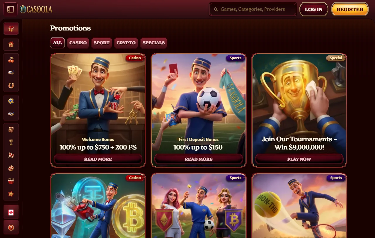 Casoola Casino bonuses, promotions and welcome offer details