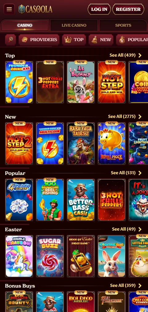 Casoola Casino deposits, withdrawals and payment methods overview