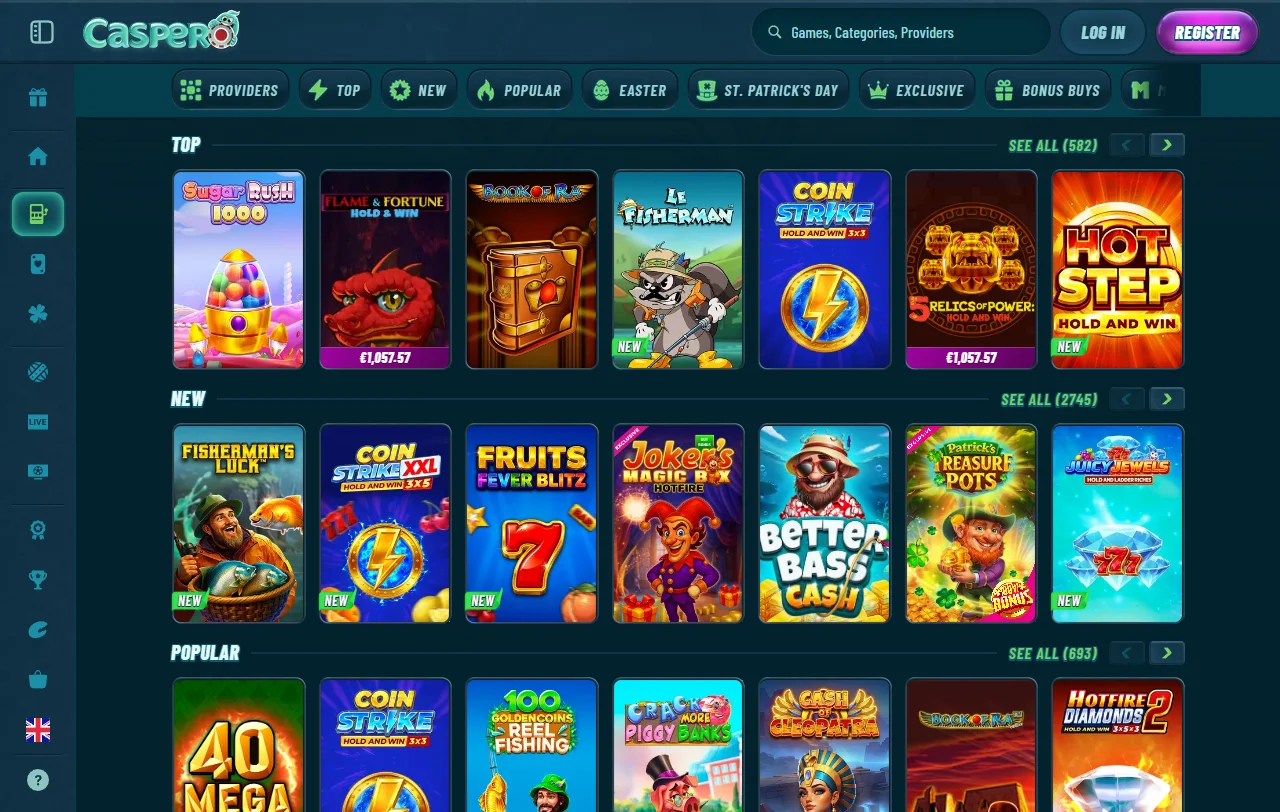 Caspero Casino bonuses and promotions overview for Canada users