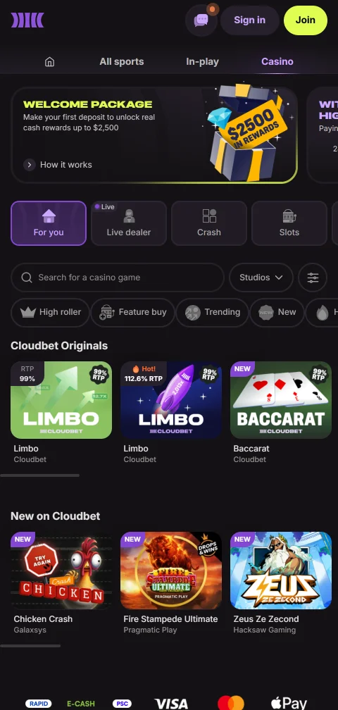 Cloudbet Casino deposits, withdrawals, and crypto payment overview