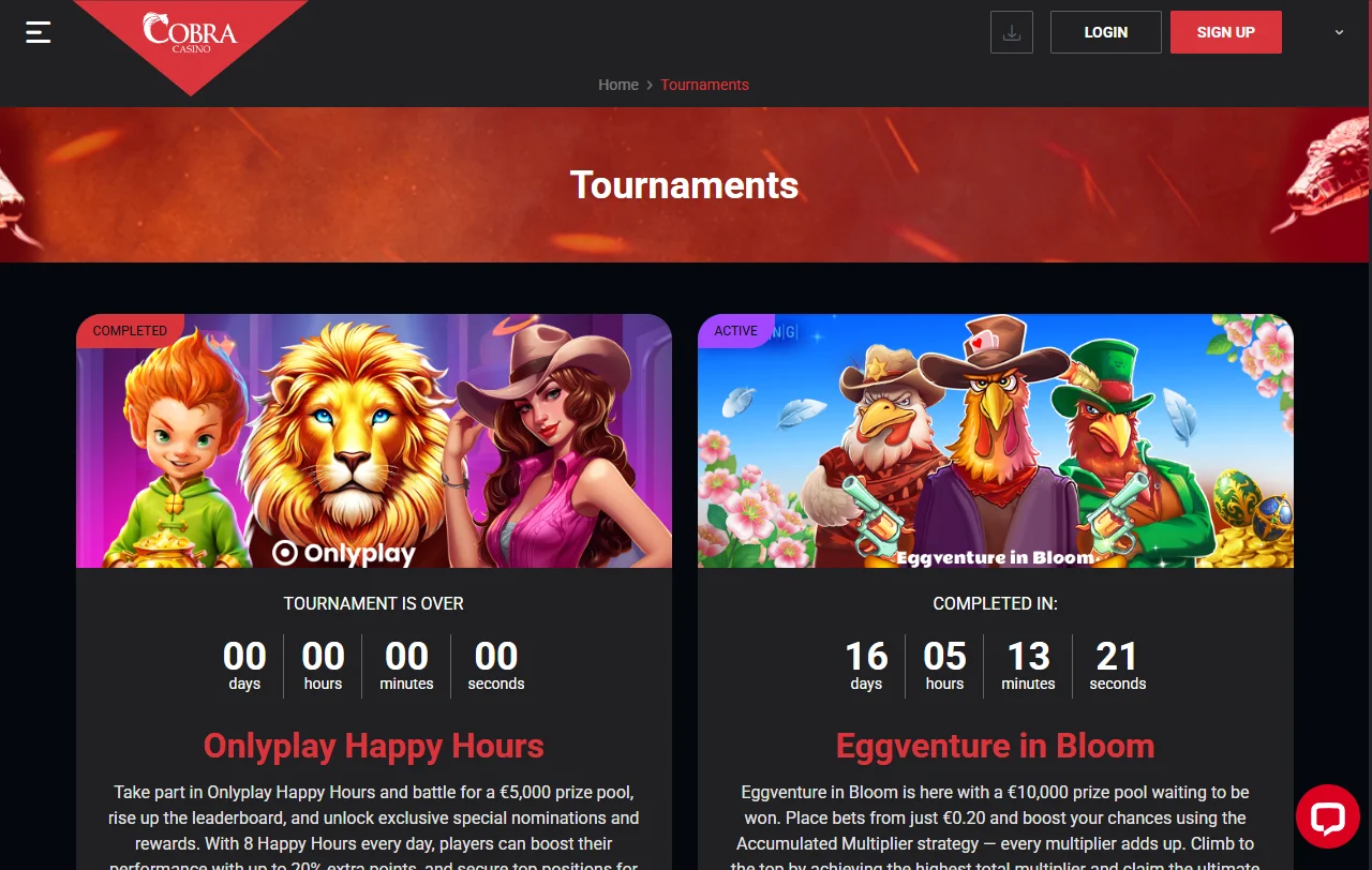 Cobra Casino bonuses and promotions summary for informed comparison