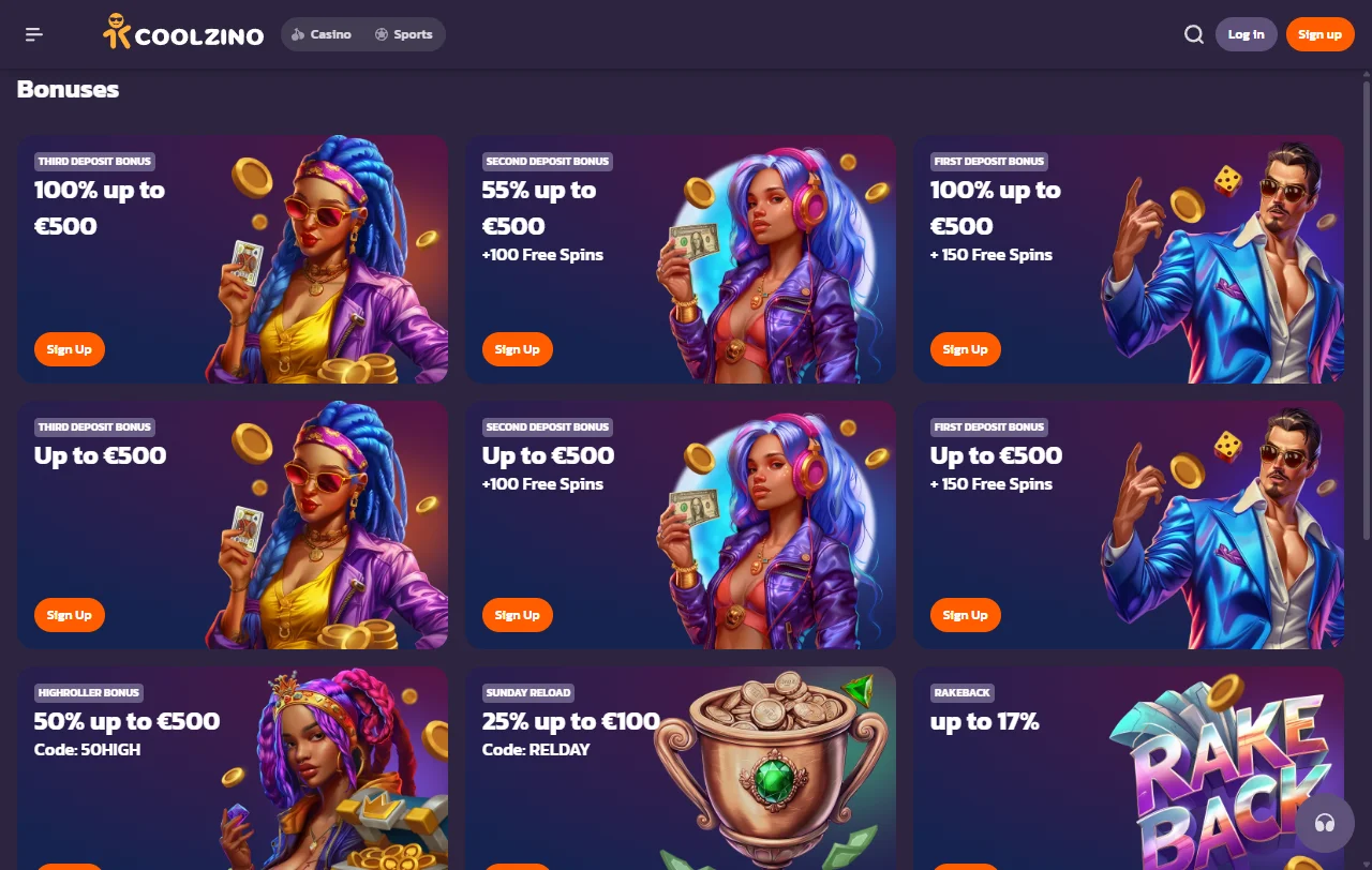 Coolzino Casino games and live dealer content assessment for Canada