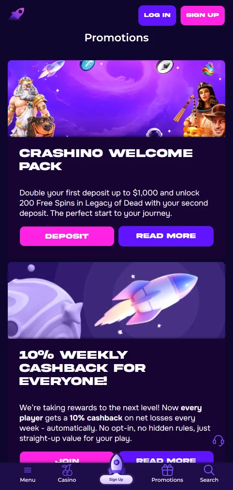 Crashino Casino payment options covering deposits, withdrawals, and processing