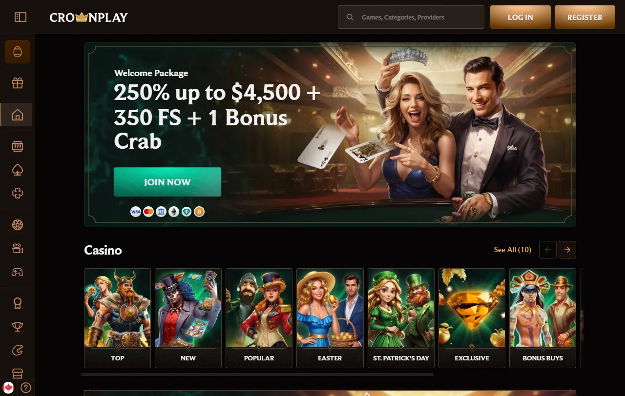 CrownPlay Casino review for Canada players and platform assessment