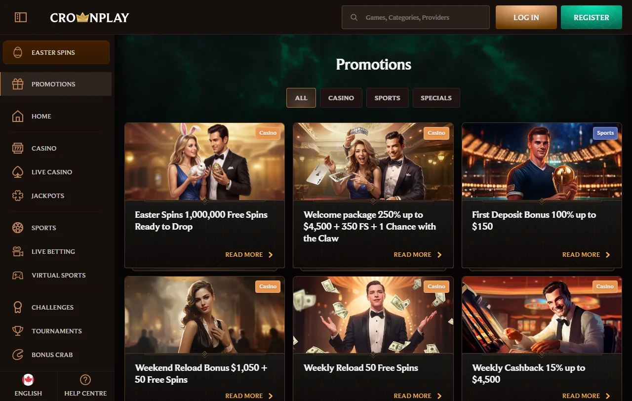 CrownPlay Casino games, slots, and live entertainment overview