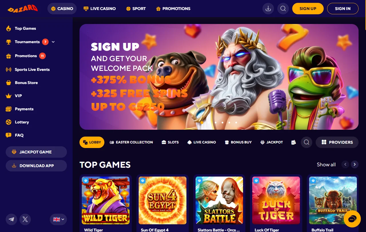 Detailed Dazard Casino review for Canada players and platform context