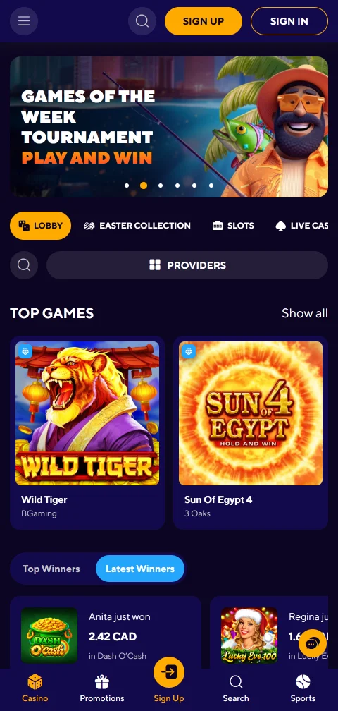 Dazard Casino mobile access for smartphones and browser play