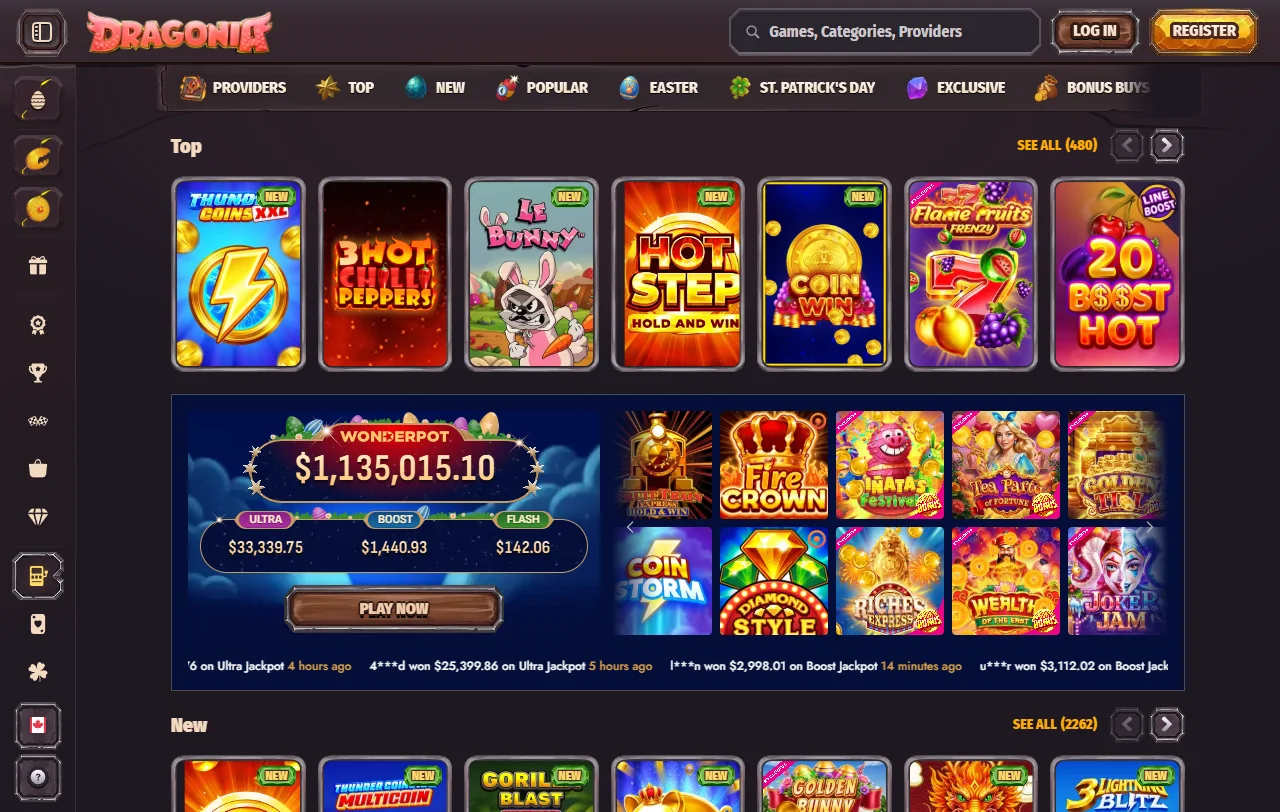 Dragonia Casino bonuses and welcome offer details for Canada players