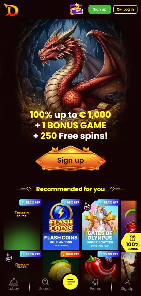 DragonSlots Casino mobile access for Canada players on browsers