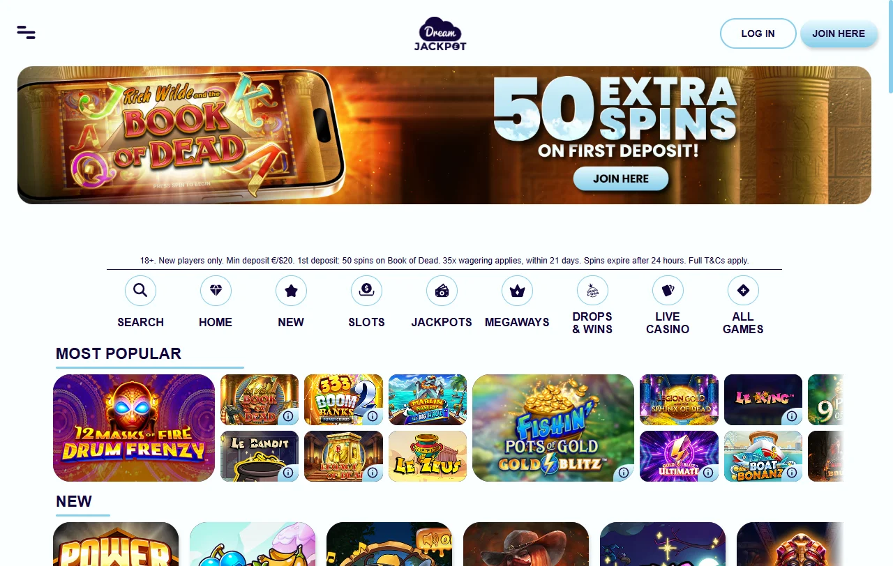 Dream Jackpot Casino review and Canada player overview