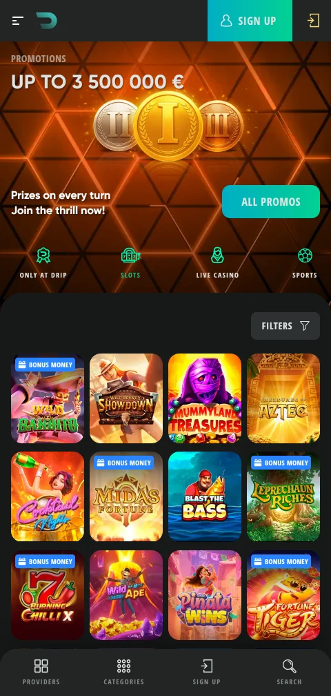 Drip Casino mobile access and smartphone play for Canadian users