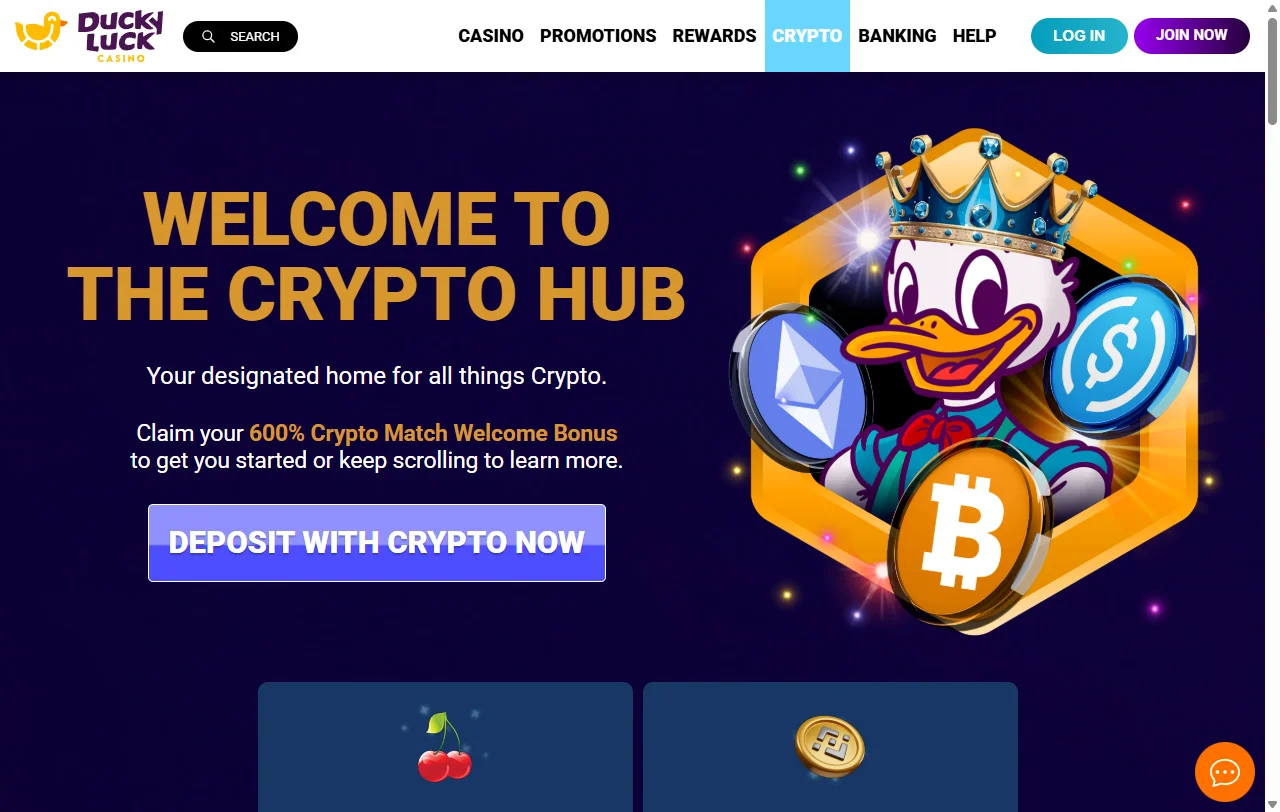 DuckyLuck Casino bonuses and welcome offer details for Canada