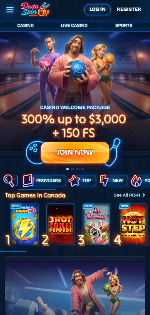 DudeSpin Casino mobile play experience on iPhone and Android devices