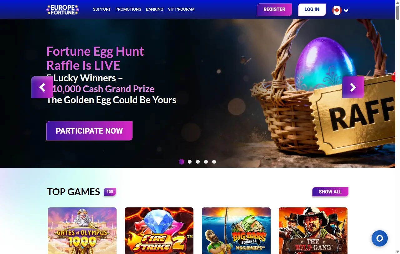 Europe Fortune Casino complete review for Canada players