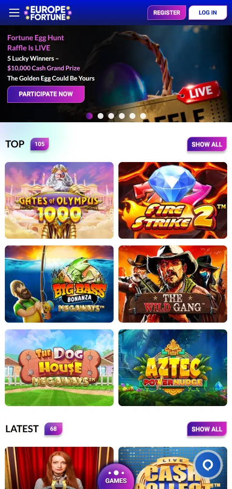 Europe Fortune Casino mobile access and smartphone compatibility