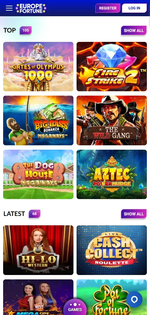 Europe Fortune Casino deposits, withdrawals and payment options