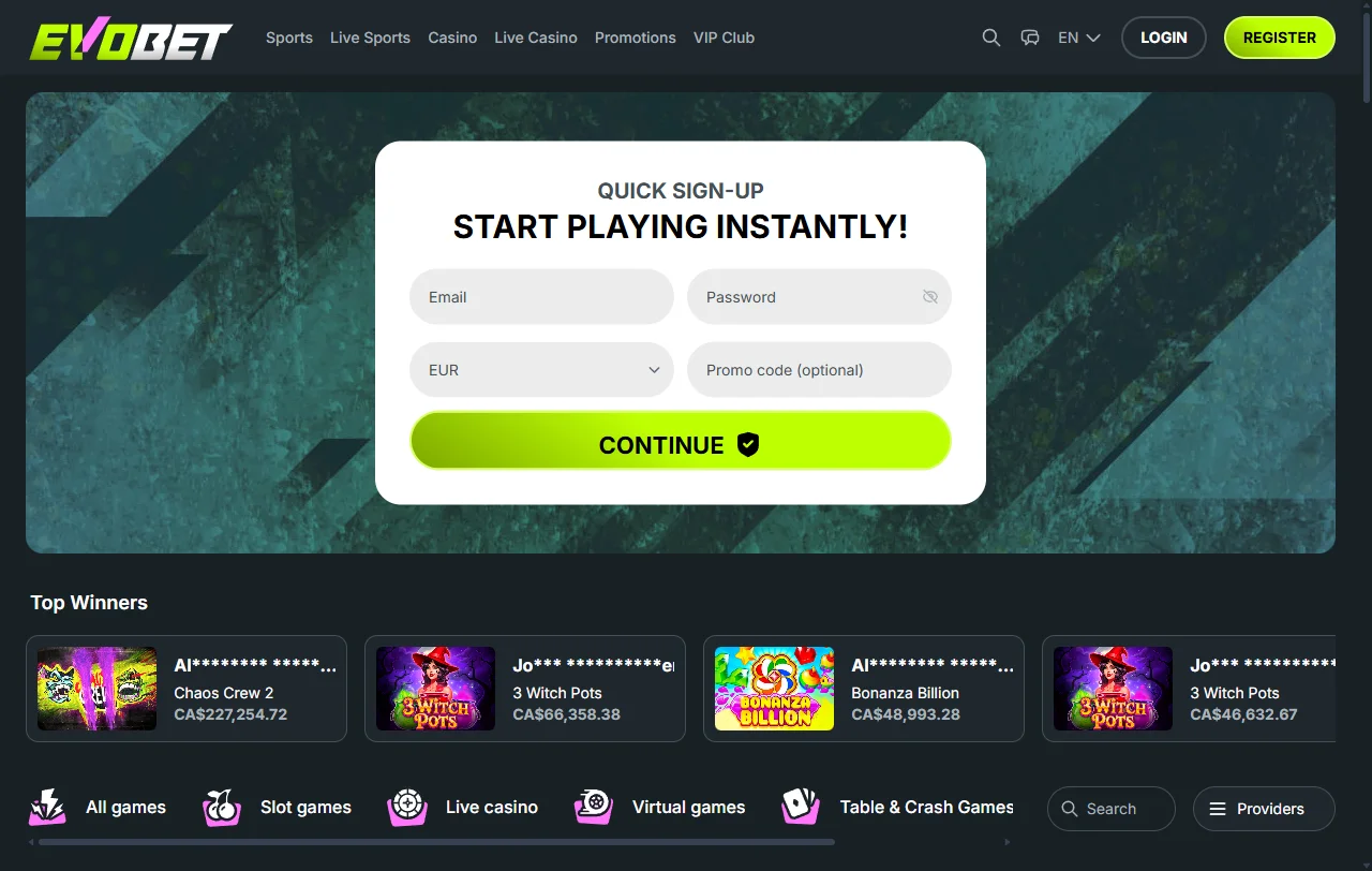 Evobet Casino analysis for Canada players and review context