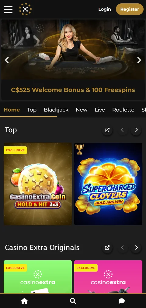 Extra Casino mobile access with browser-based play on smartphones