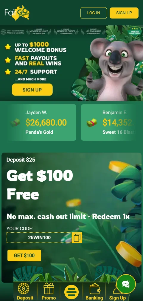 Fair Go Casino mobile access for Canadian players on phones and tablets