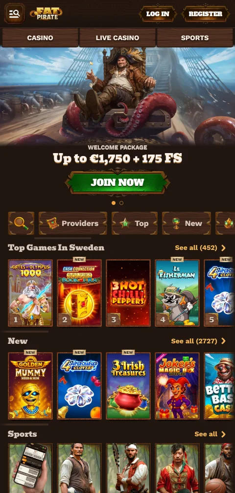 Fat Pirate Casino mobile access with smartphone-compatible gameplay
