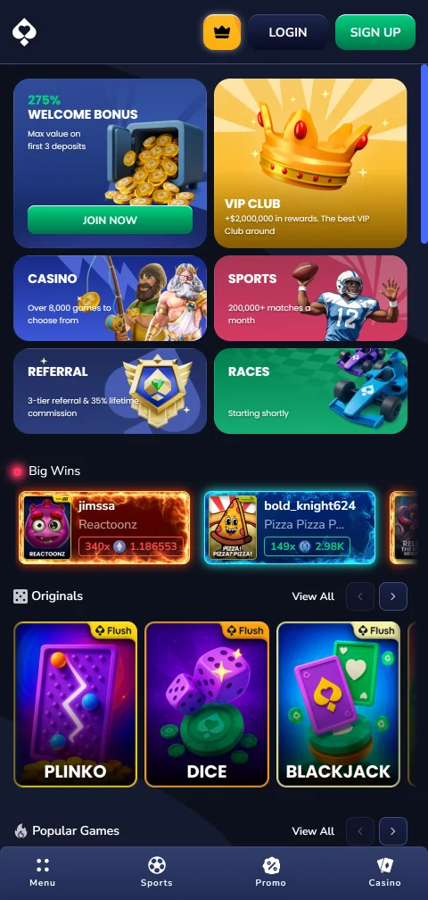 Flush Casino mobile access for Canada players across phones and tablets