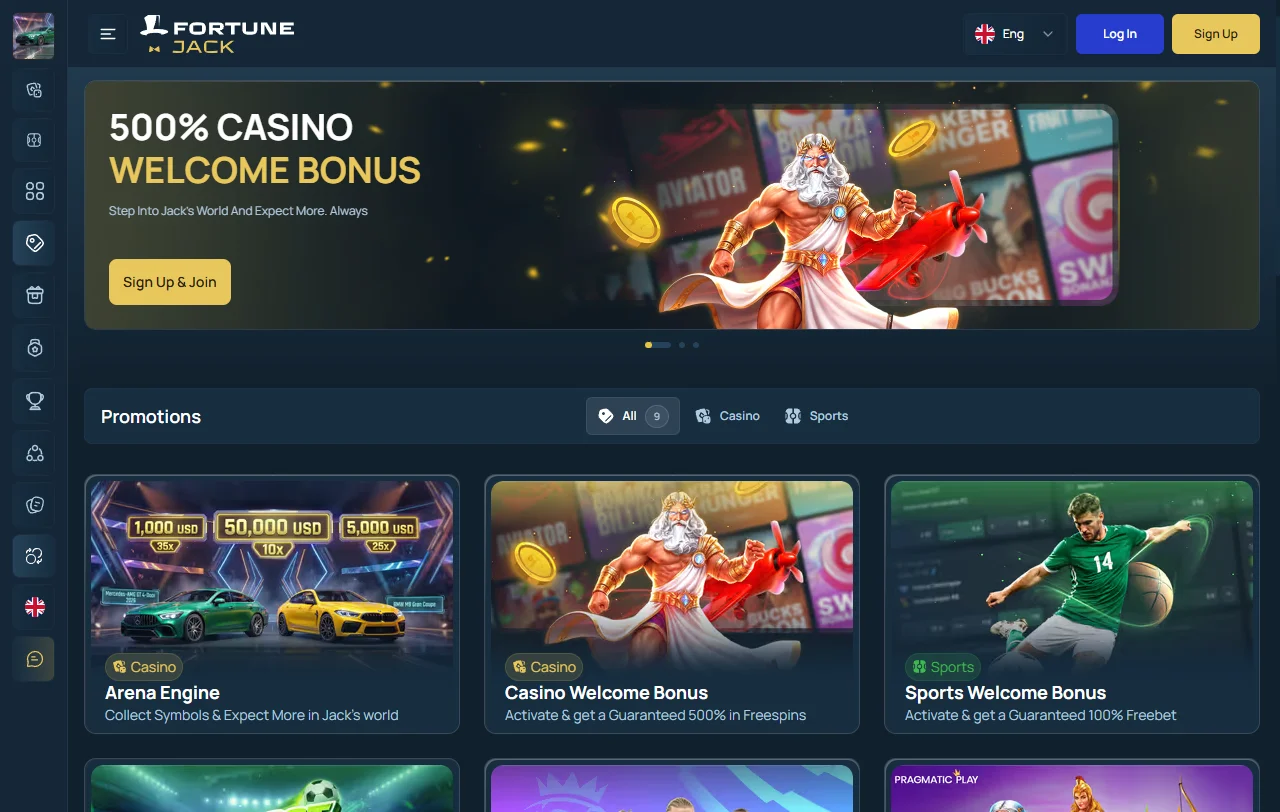 FortuneJack Casino slots, live tables, and provider coverage overview