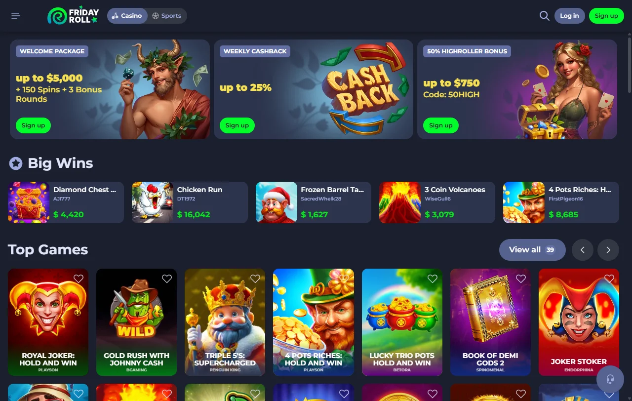 FridayRoll Casino review for Canada players with practical platform overview