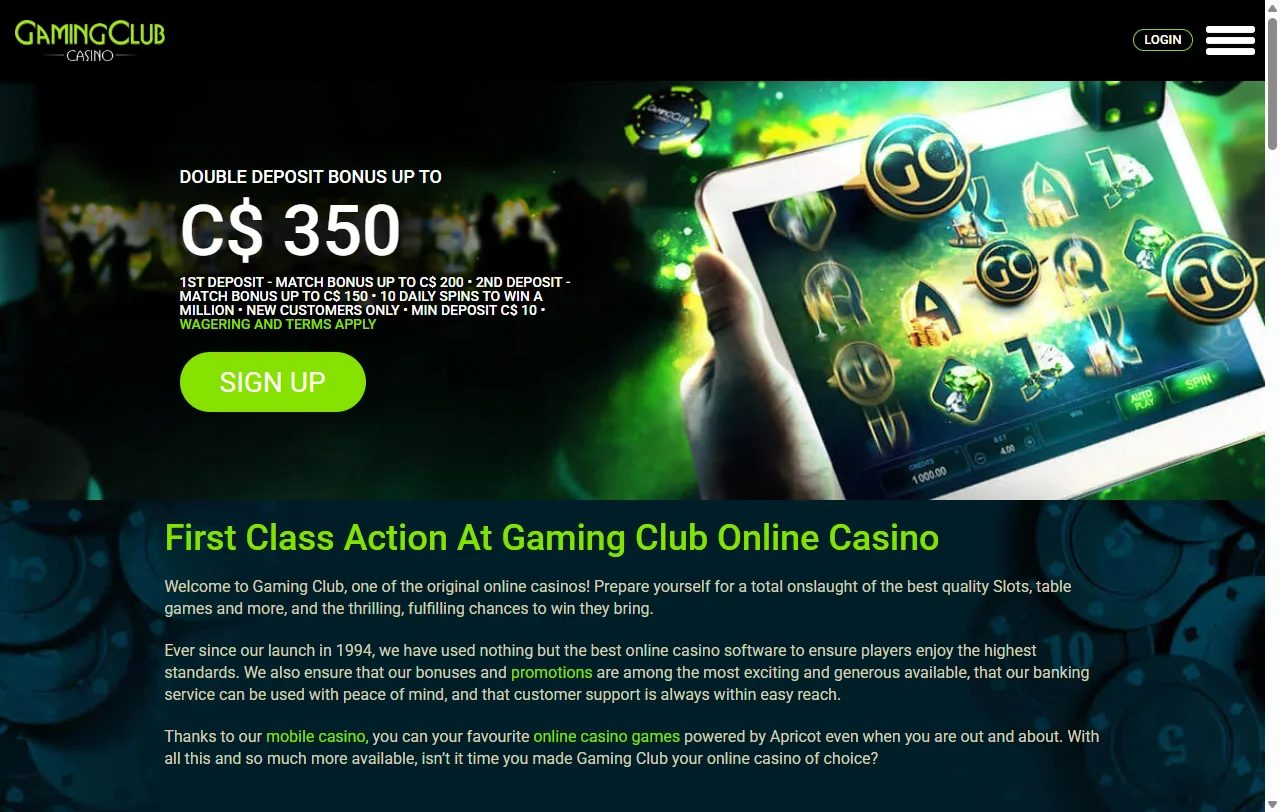 Gaming Club Casino review for Canada players and platform overview