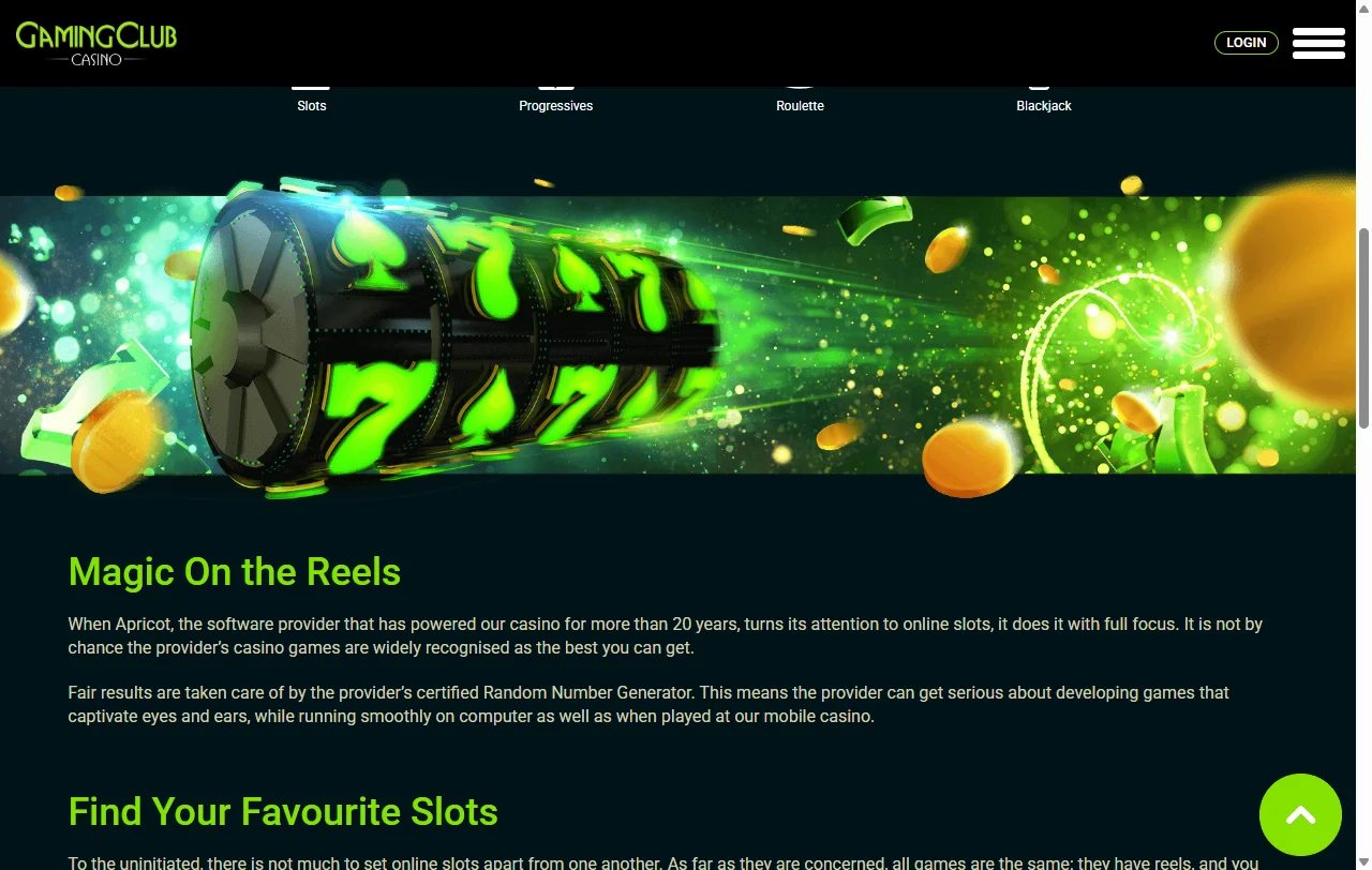 Gaming Club Casino welcome bonus of 100% up to C$350 and promotions
