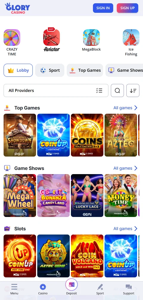 Glory Casino mobile access for Canadian players on phones and tablets