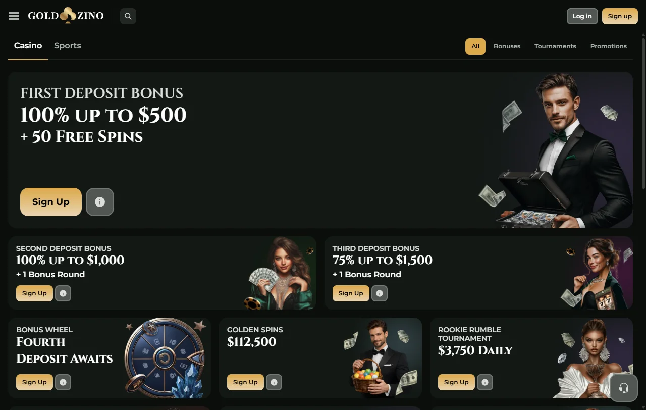 Goldzino Casino analysis of slots, live tables, and provider mix