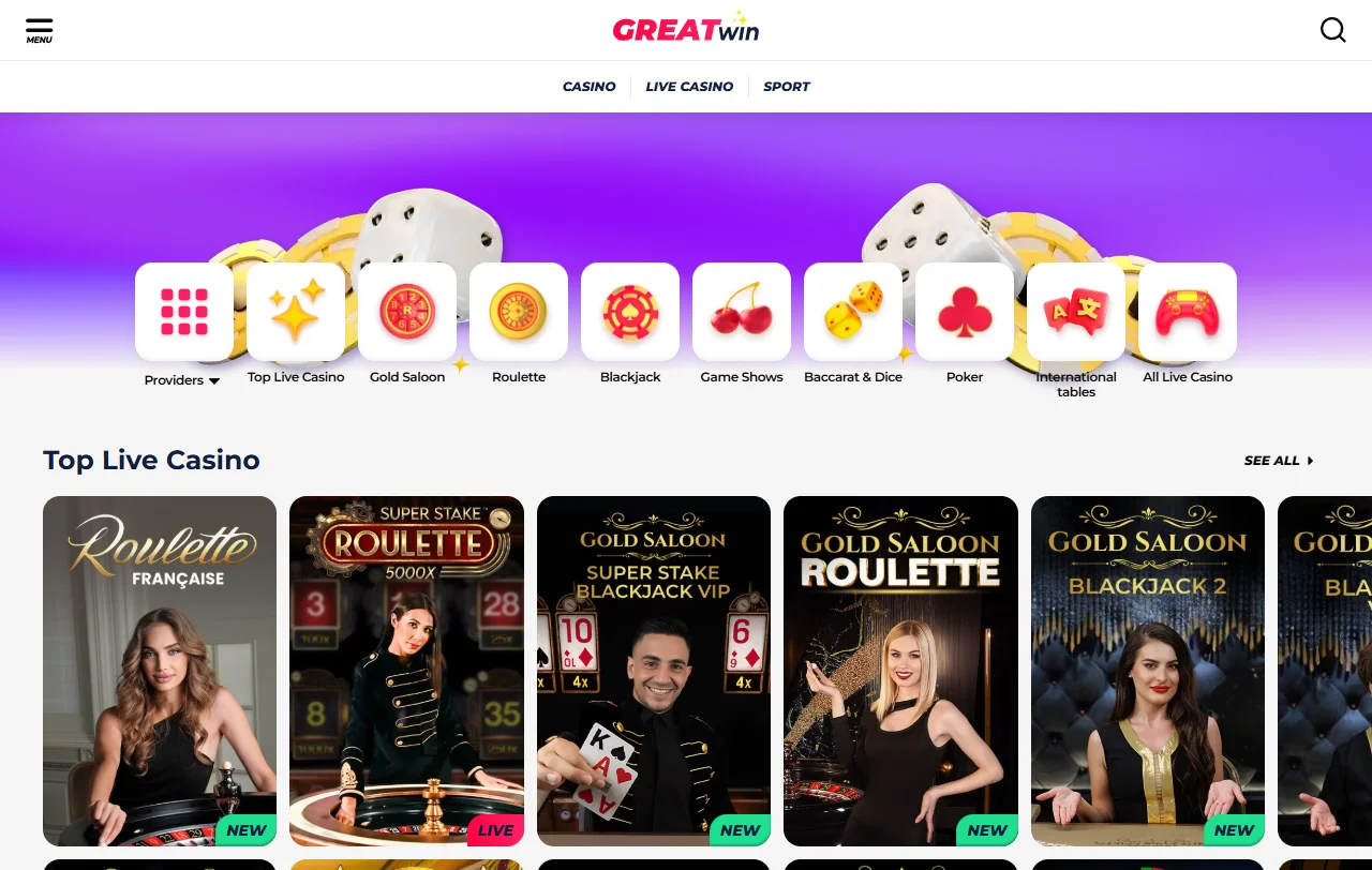 GreatWin Casino bonus terms and welcome offer summary