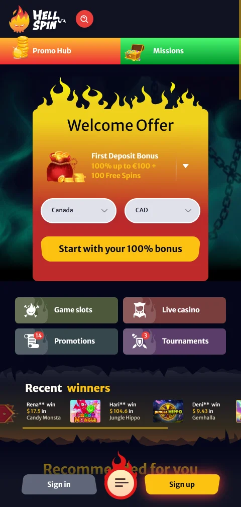 HellSpin Casino mobile gaming overview for browser play on phones