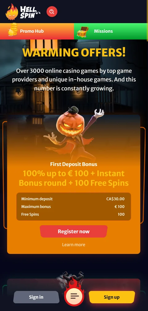 HellSpin Casino payment methods and withdrawal options for Canada players