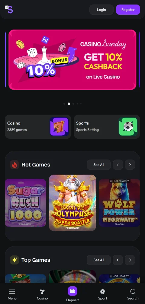 Hispin Casino mobile access and responsive play on smaller screens