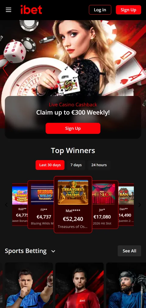 ibet Casino mobile experience on phones and tablets in Canada
