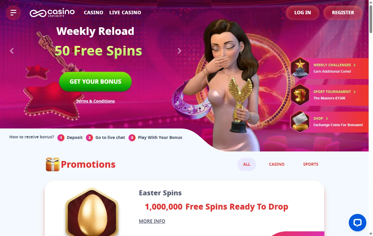 Infinity Casino review for Canada players with verified platform details