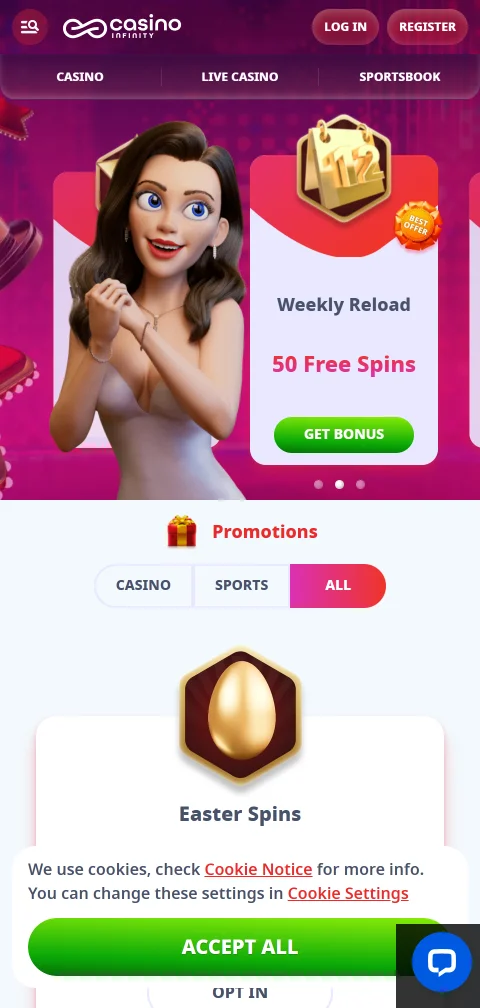Infinity Casino mobile access for Canadian players across devices