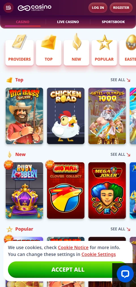 Infinity Casino banking methods and withdrawal overview for Canada