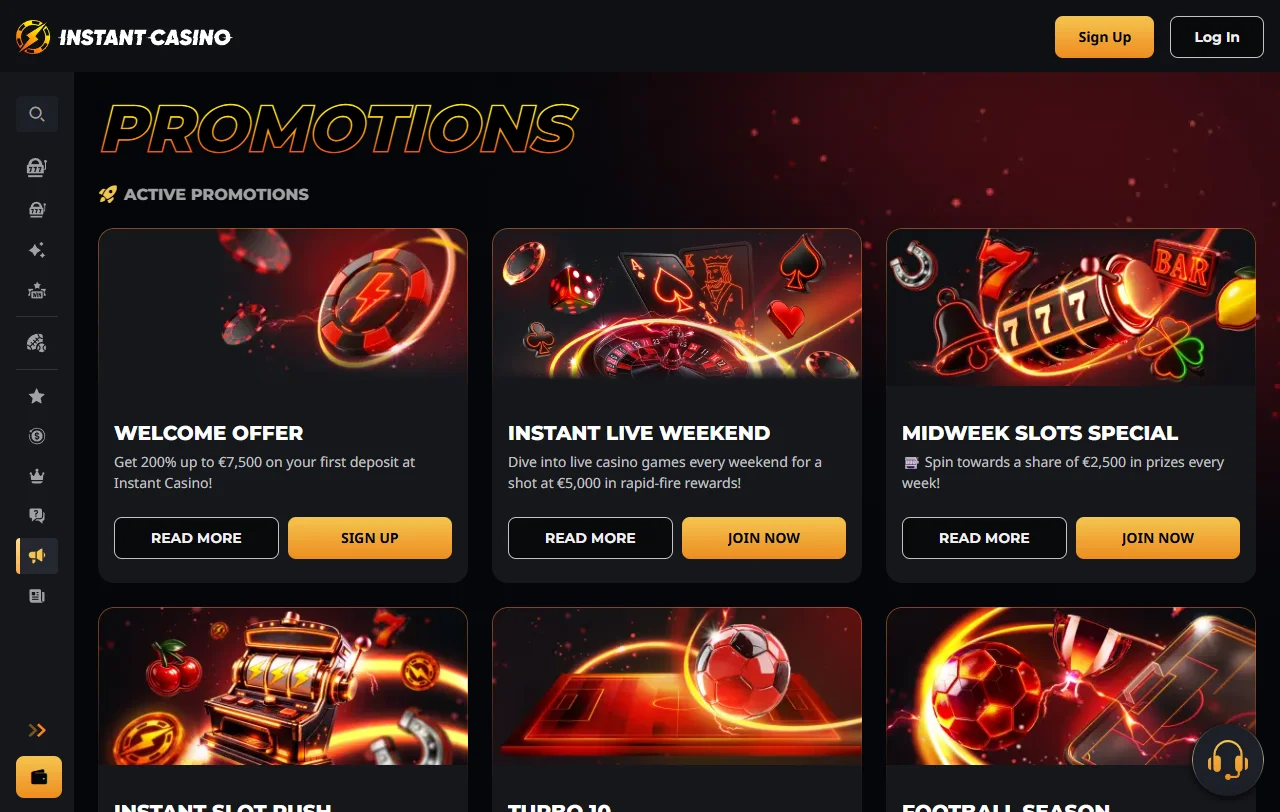Instant Casino analysis of slots, live tables, and providers