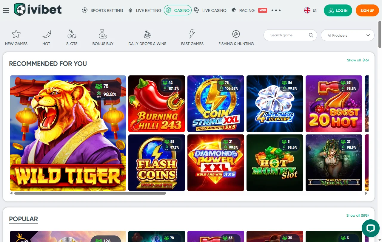 Ivibet Casino slots and live dealer variety for Canadian players