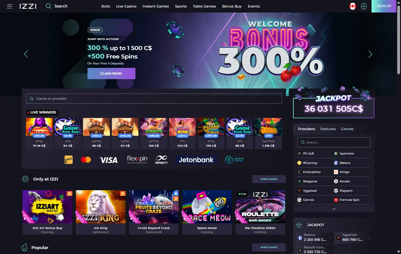 Izzi Casino overview for Canada players with balanced editorial assessment
