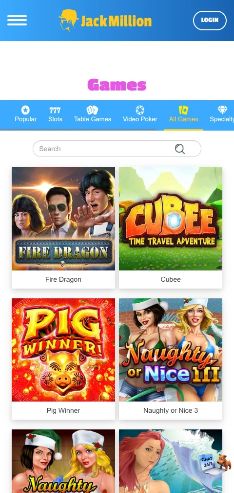 Jack Million Casino payments including deposits and withdrawals summary