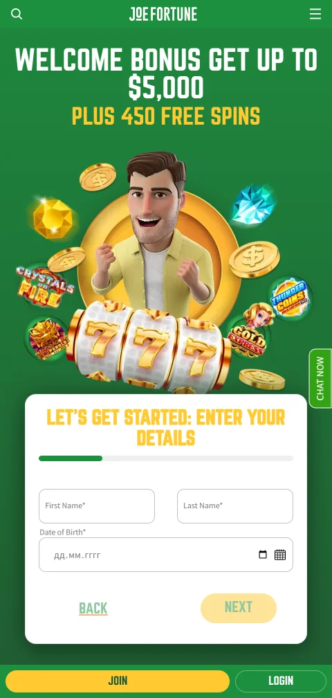 Joe Fortune Casino mobile access for Canada players on smartphones