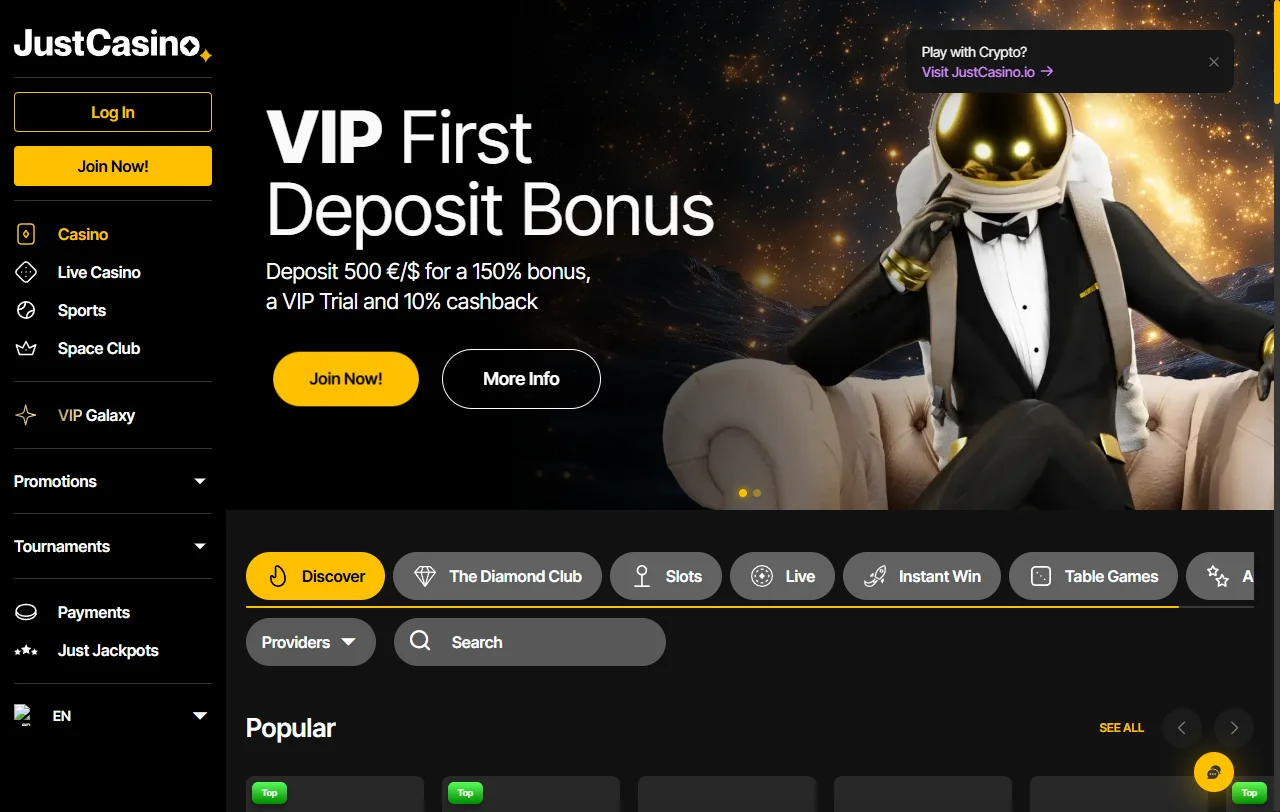 Just Casino review overview for Canada players and key features