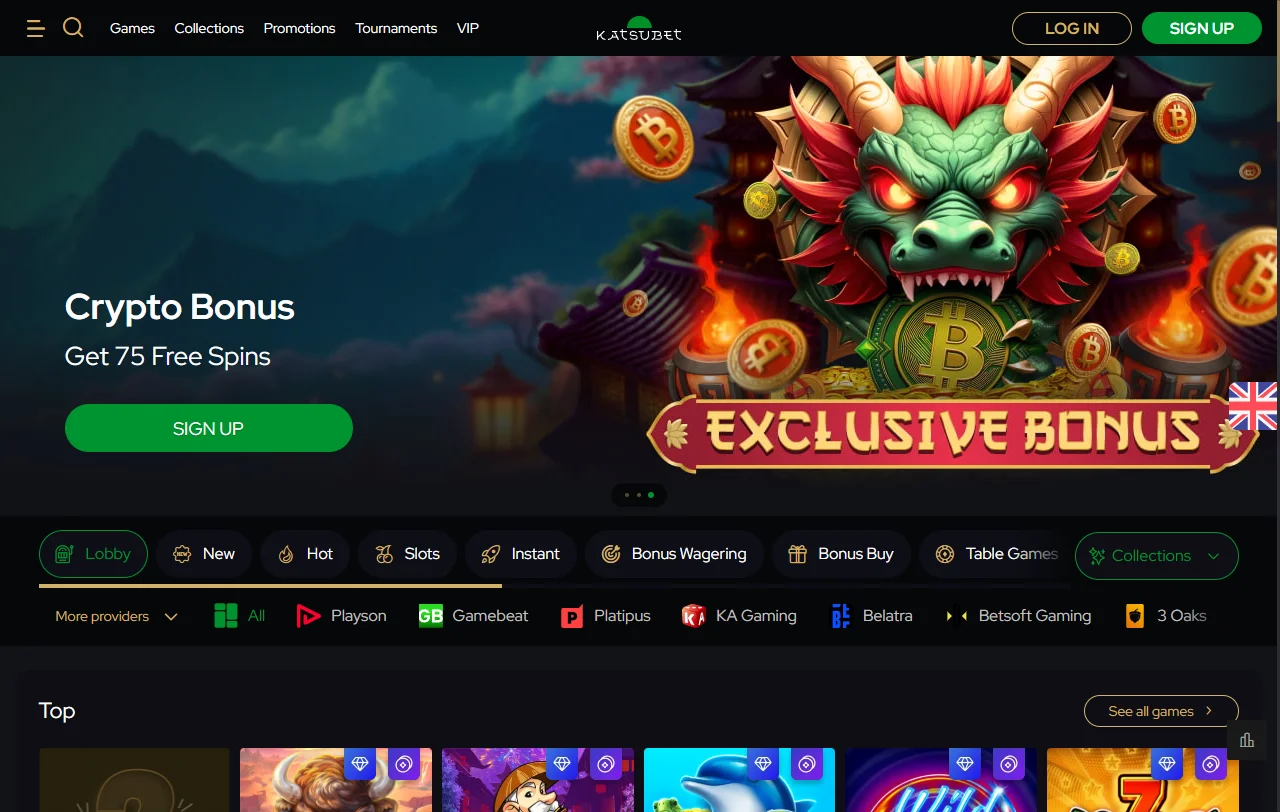 KatsuBet Casino review covering licence, games, and banking details