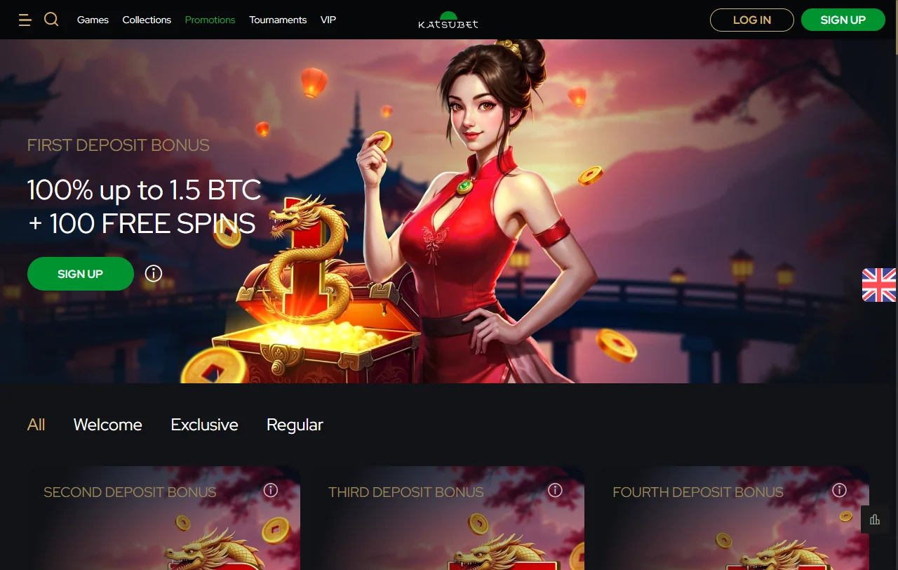 KatsuBet Casino games overview with slots, tables, and live play