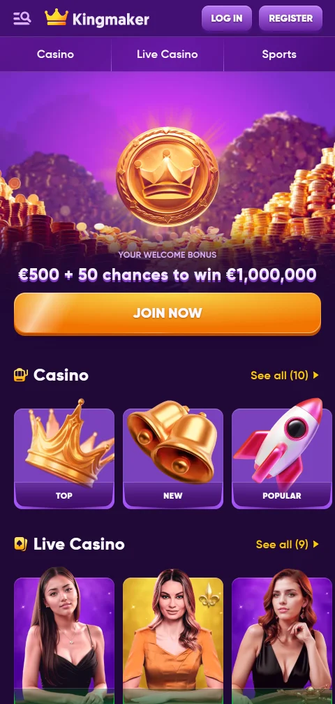 Kingmaker Casino mobile access and responsive play on phones